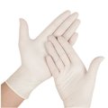 Vertak Latex Disposable Gloves, Latex, Powdered, M, White LATEX-031/04M
